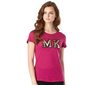 COPY - Michael Kors Sequin Logo Patch T-shirt- Medium